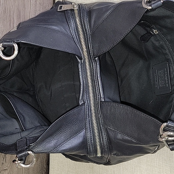 Coach Lexy Signature Black /Gray Shoulder Bag F57612 - Picture 9 of 13